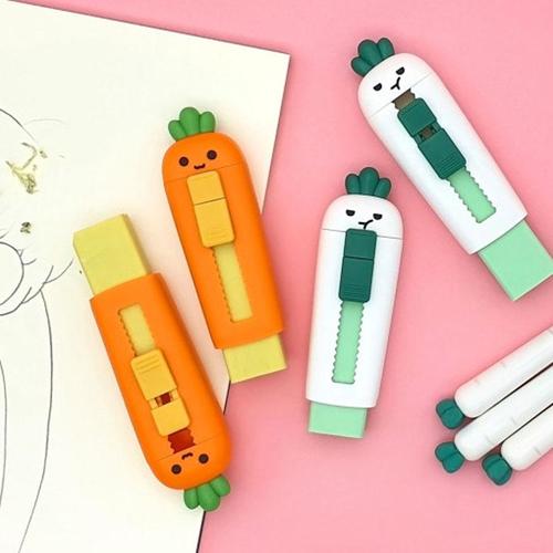 아이윙스-1500 일정 무기력 당근 슬라이드 지우개 (4개) 어린이집 유치원 초등학교학원 입학선물 졸업선물